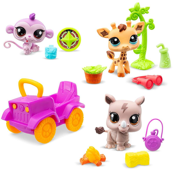 Фото - Коллекционные фигурки набор Littlest Pet Shop САФАРИ (3 фигурки, аксесс.) (00524)