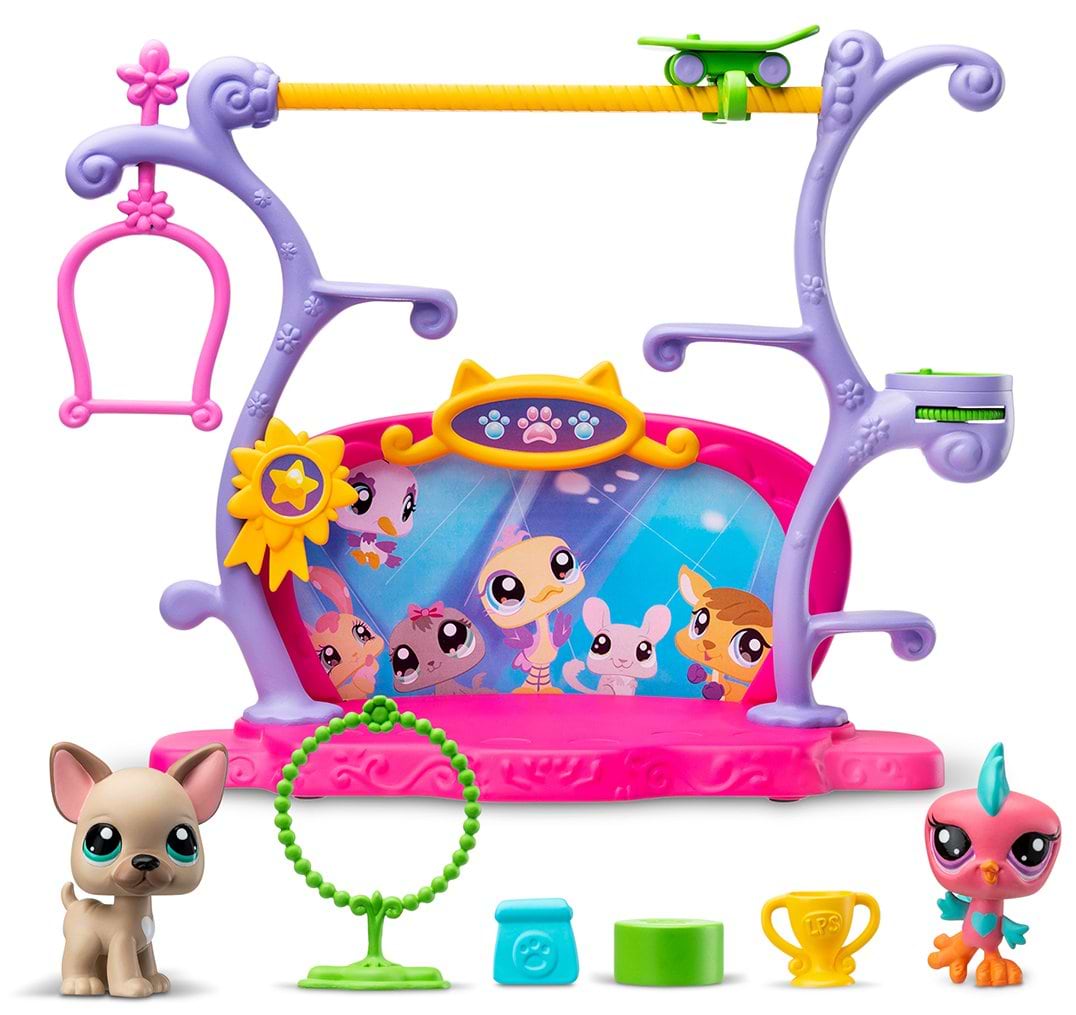Колекційні фігурки набір Littlest Pet Shop ШОУ ТАЛАНТІВ (2 фігурки, сцена, аксесуар.) (00558)