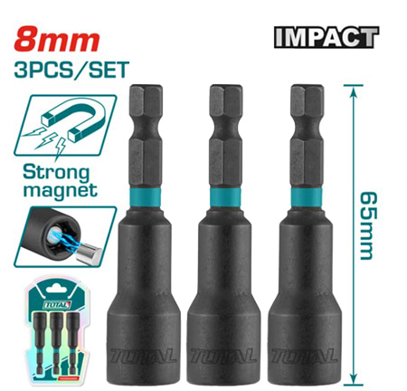 Набор торцевых ключей Total 8x65 мм 3 шт. (TAC270831)