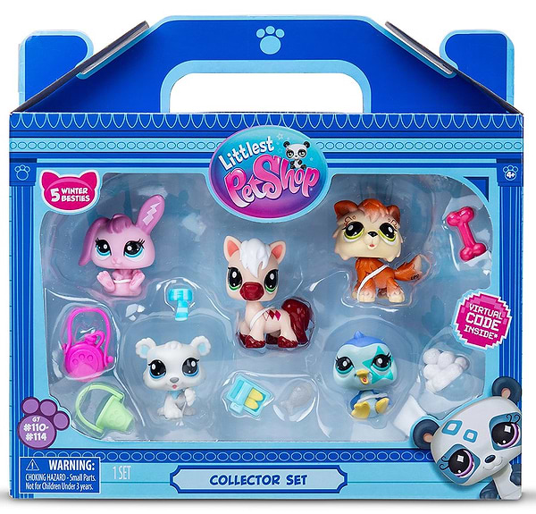 Фото - Колекційні фігурки набір Littlest Pet Shop ЗИМОВІ ПРИГОДИ (5 фігурок, аксесуарів) (00573)