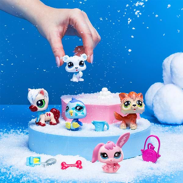 Фото - Колекційні фігурки набір Littlest Pet Shop ЗИМОВІ ПРИГОДИ (5 фігурок, аксесуарів) (00573)