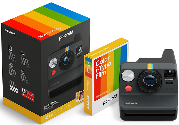 Фото - Фотокамера миттєвого друку Polaroid Now Gen 3 Black + Color Film Bundle (8 photos) (6572)