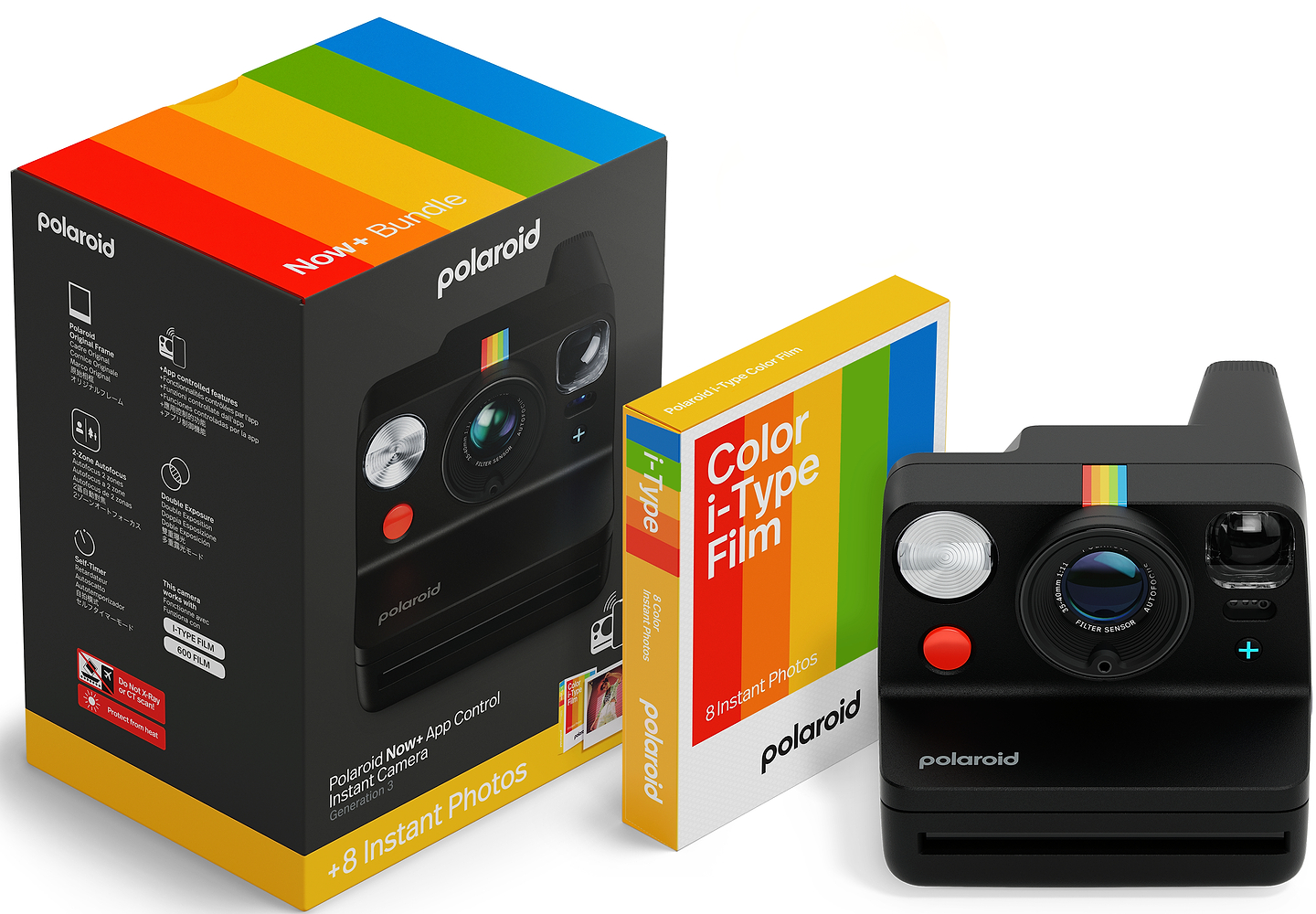 Купить Фотокамера моментальной печати Polaroid Now+ Gen 3 Black + Color Film Bundle (8 photos) (6575) - Фото 1 Фотокамера моментальной печати Polaroid Now+ Gen 3 Black + Color Film Bundle (8 photos) (6575) - Фото 1