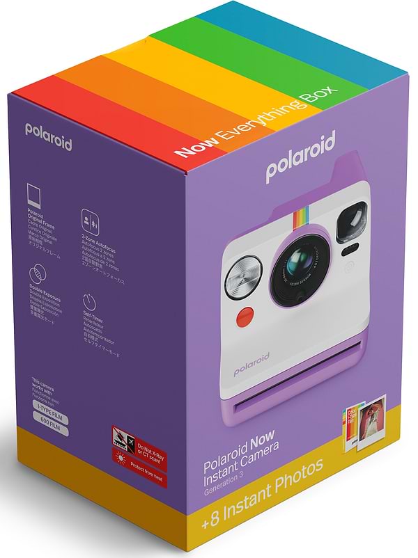 Фото - Фотокамера моментальной печати Polaroid Now Gen 3 Purple + Color Film Bundle (8 Photos) (6577)