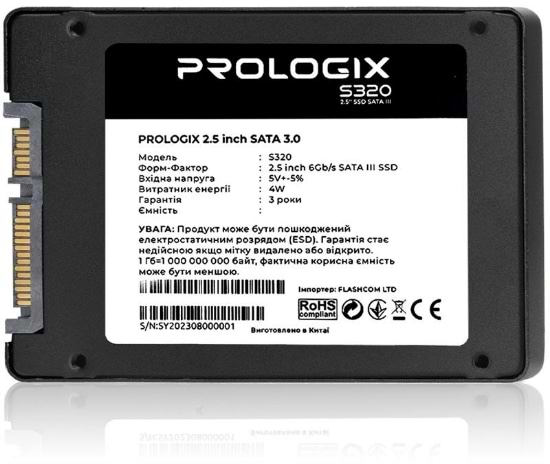 Фото - SSD-накопичувач внутрішній ProLogix S320 240GB 2.5" SATAIII TLC (PRO240GS320)