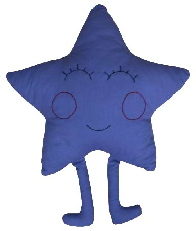 Подушка декоративна Прованс Зірка синя 36х78 см (009681)