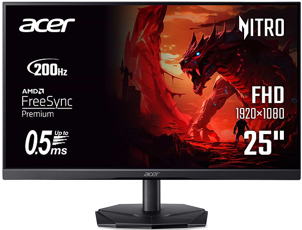 Фото - Монітор ігровий Acer Nitro KG251QX0biip (UM.KX1EE.005) Black Фото - Монітор ігровий Acer Nitro KG251QX0biip (UM.KX1EE.005) Black
