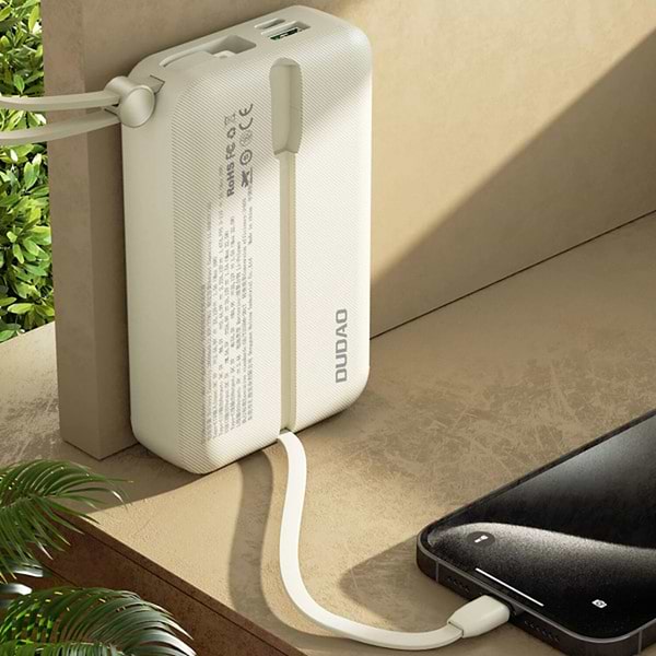 Фото - Батарея мобильная Dudao 20000mAh K14+ 22.5W White (6977196680023)