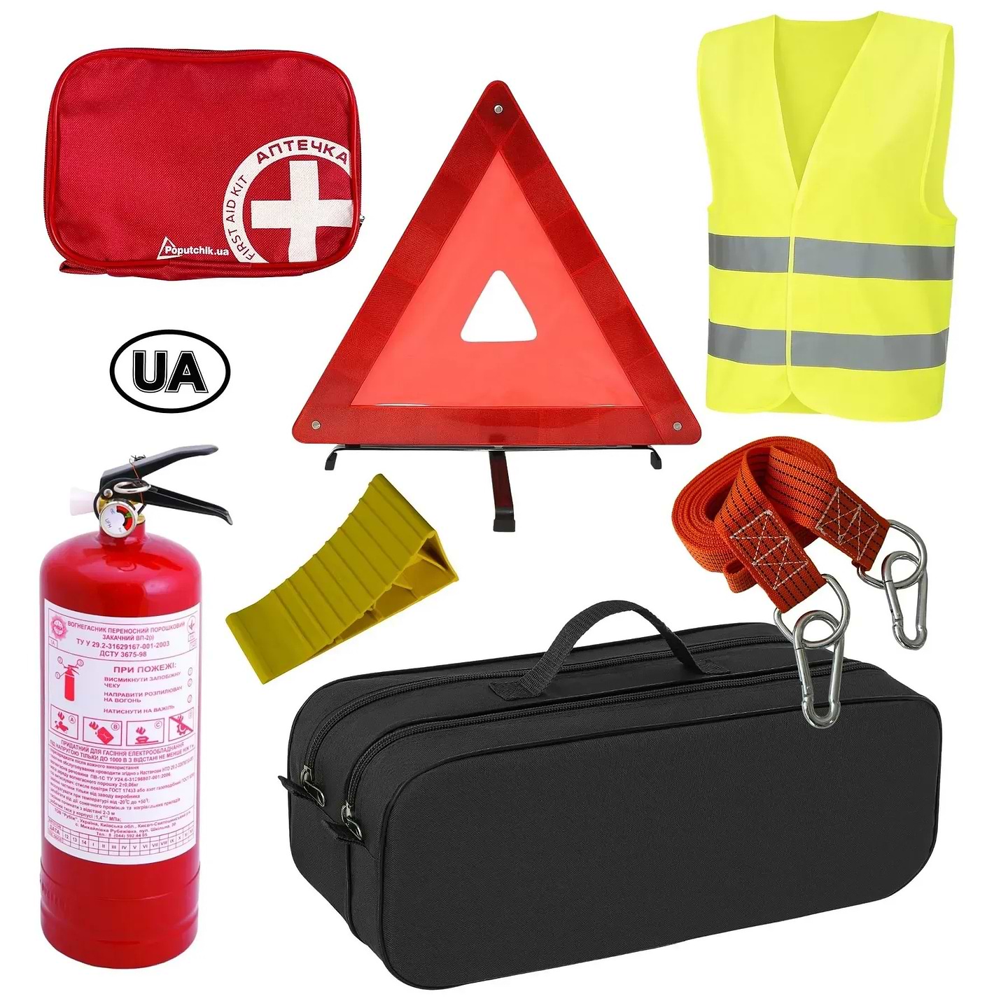 Набір для авто Poputchik Євростандарт Чорна (01-011)