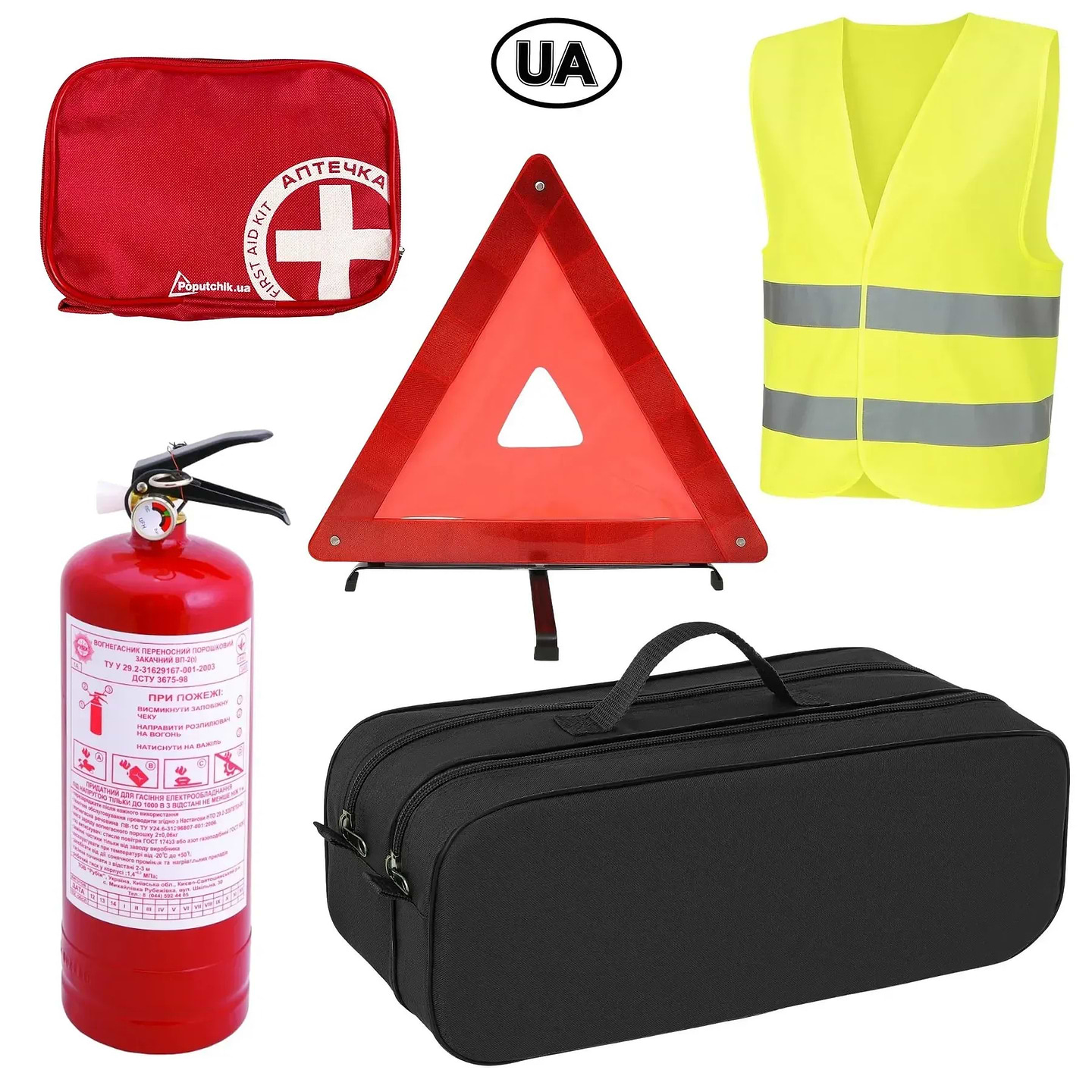 Набір для авто Poputchik Євростандарт Чорна (01-020-Е)