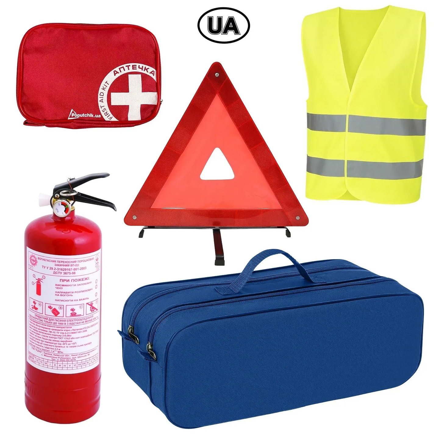 Набір для авто Poputchik Євростандарт Синя (01-021-Е)