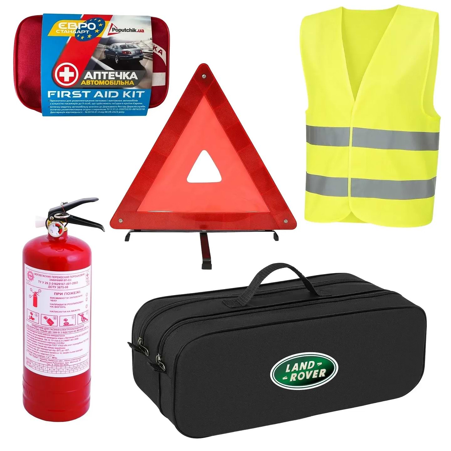 Набір для авто Poputchik Євростандарт Land Rover Чорна (01-027-Е)