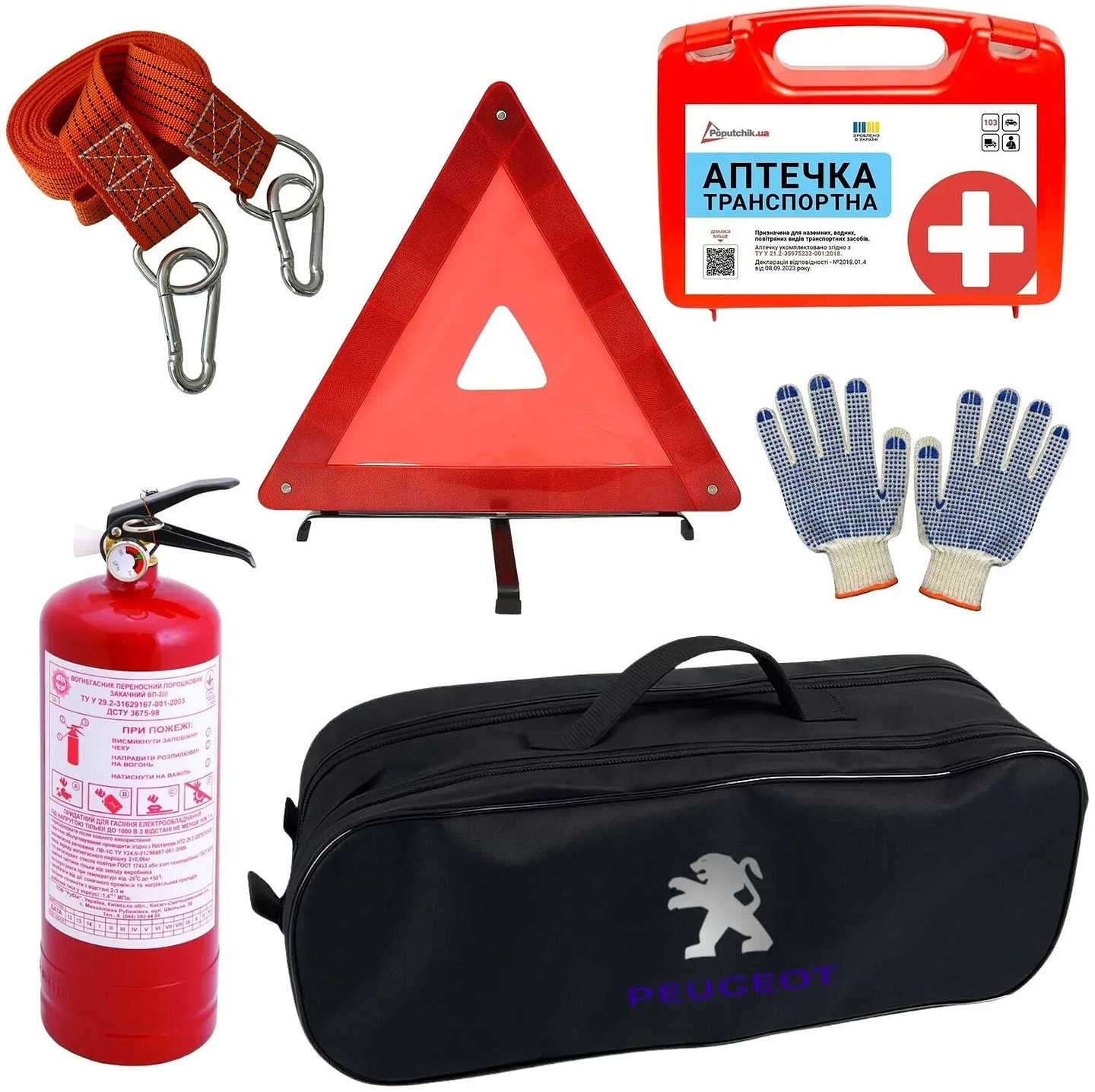 Набір для авто Poputchik Peugeot легковий чорна (01-047-Л)