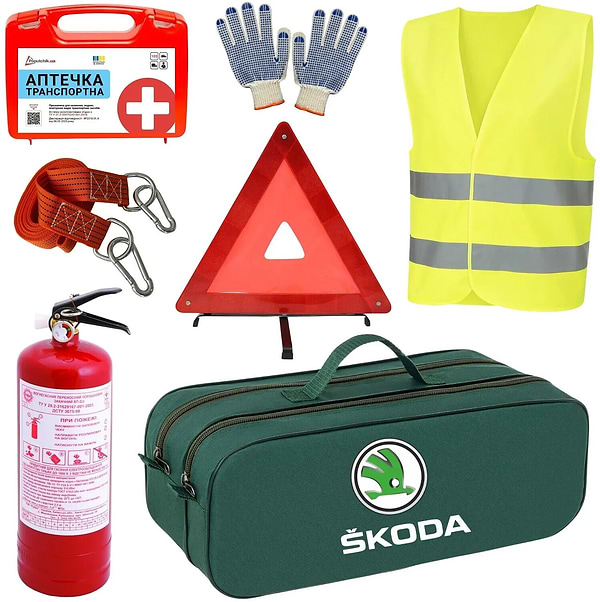 Фото - Набір для авто Poputchik Skoda легковий зелена (01-056-Л)