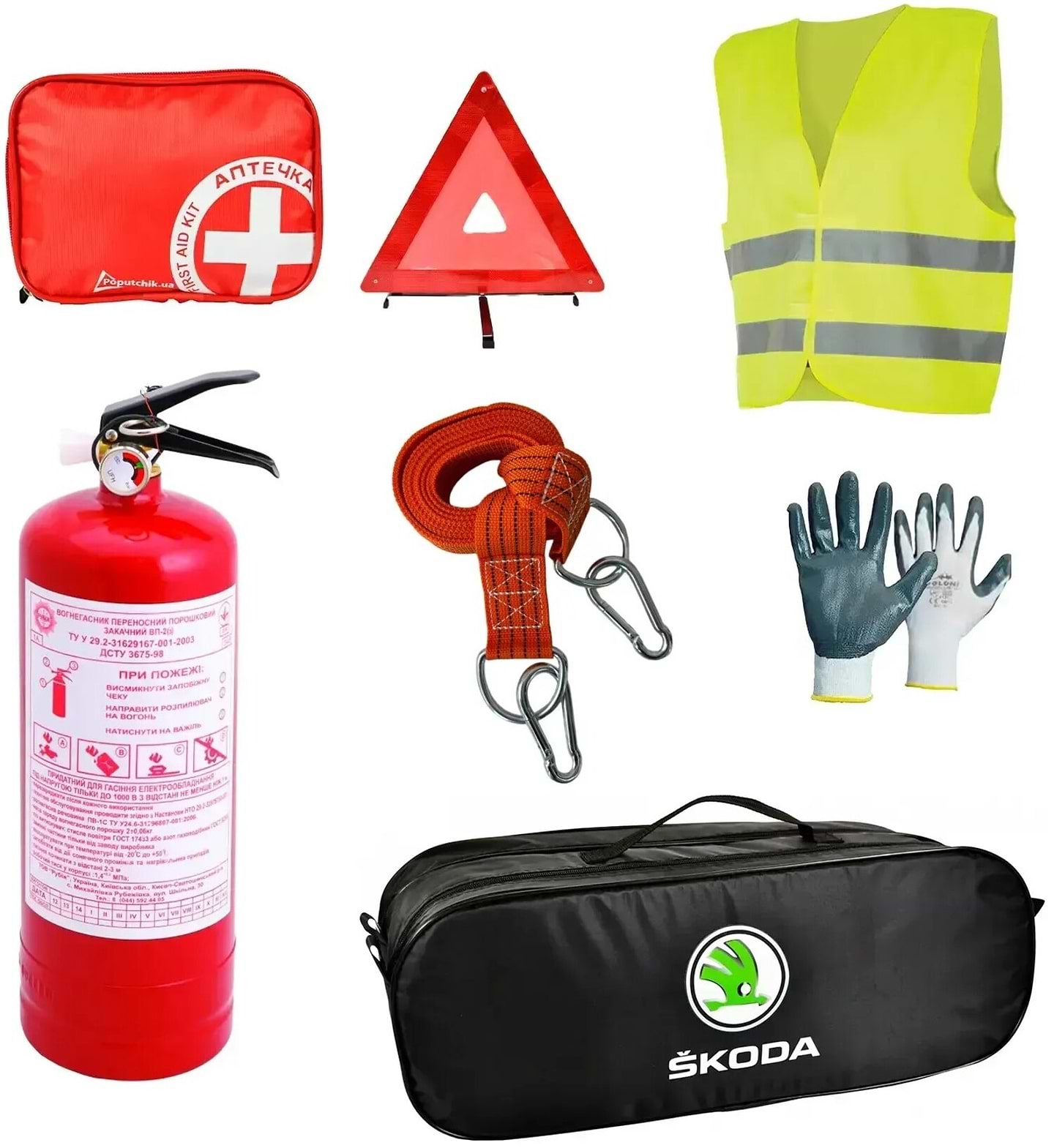 Набір для авто Poputchik Skoda легковий чорна (01-131-Л)