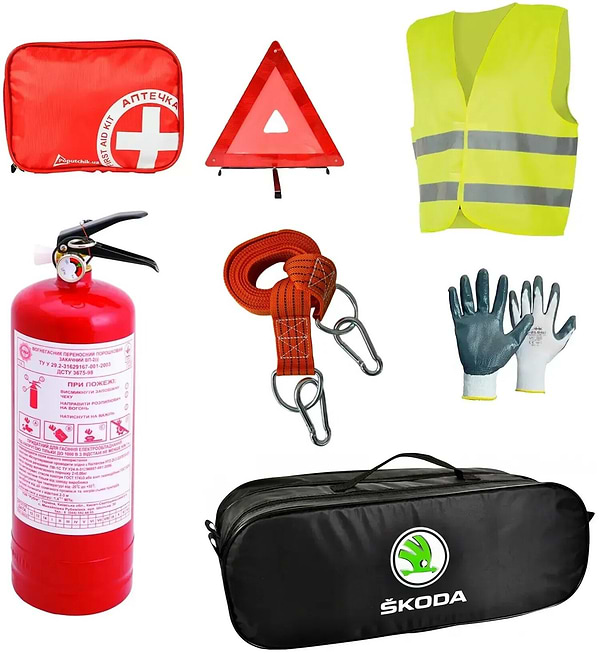 Фото - Набір для авто Poputchik Skoda легковий чорна (01-131-Л)