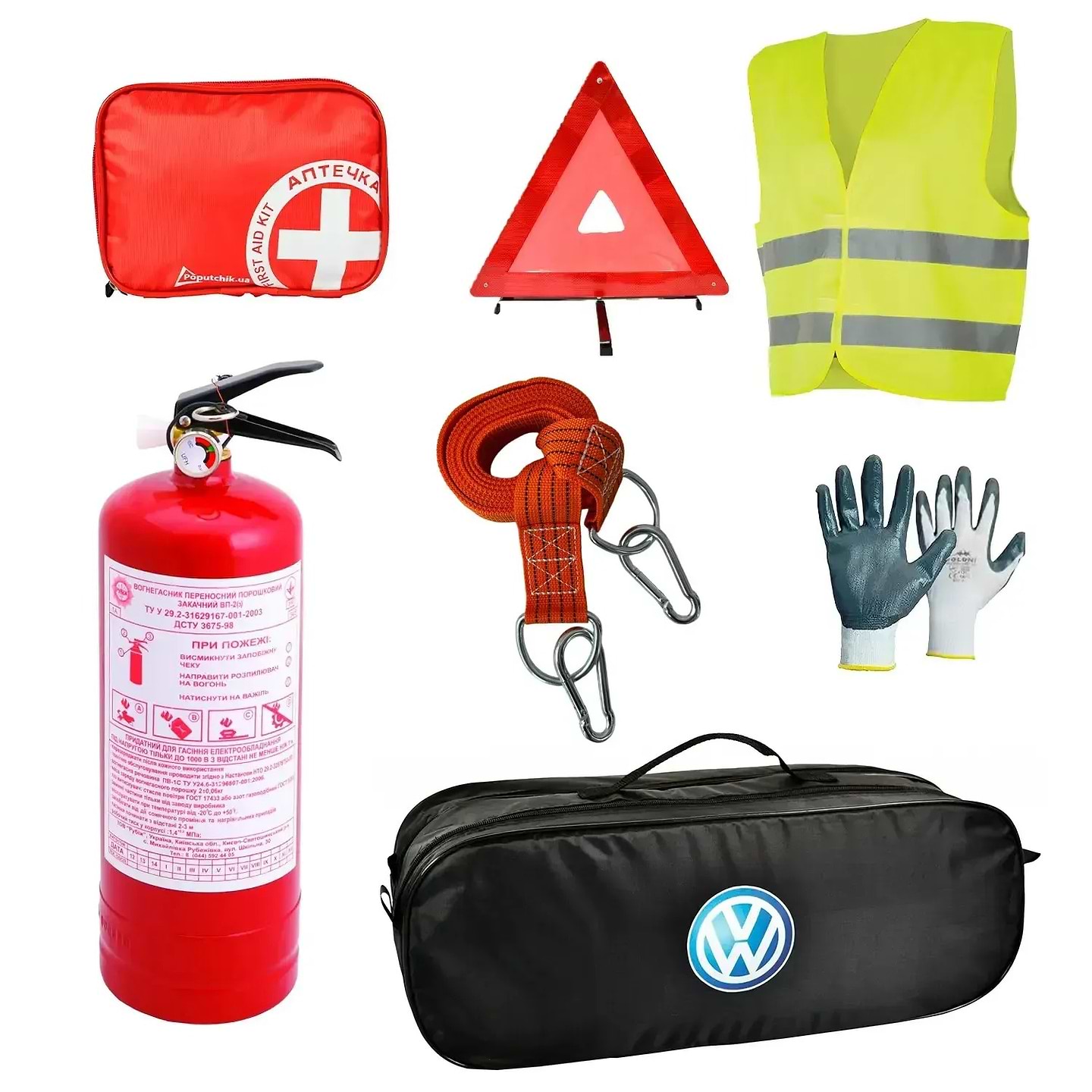 Набір для авто Poputchik Volkswagen легковий Чорна (01-132-Л)