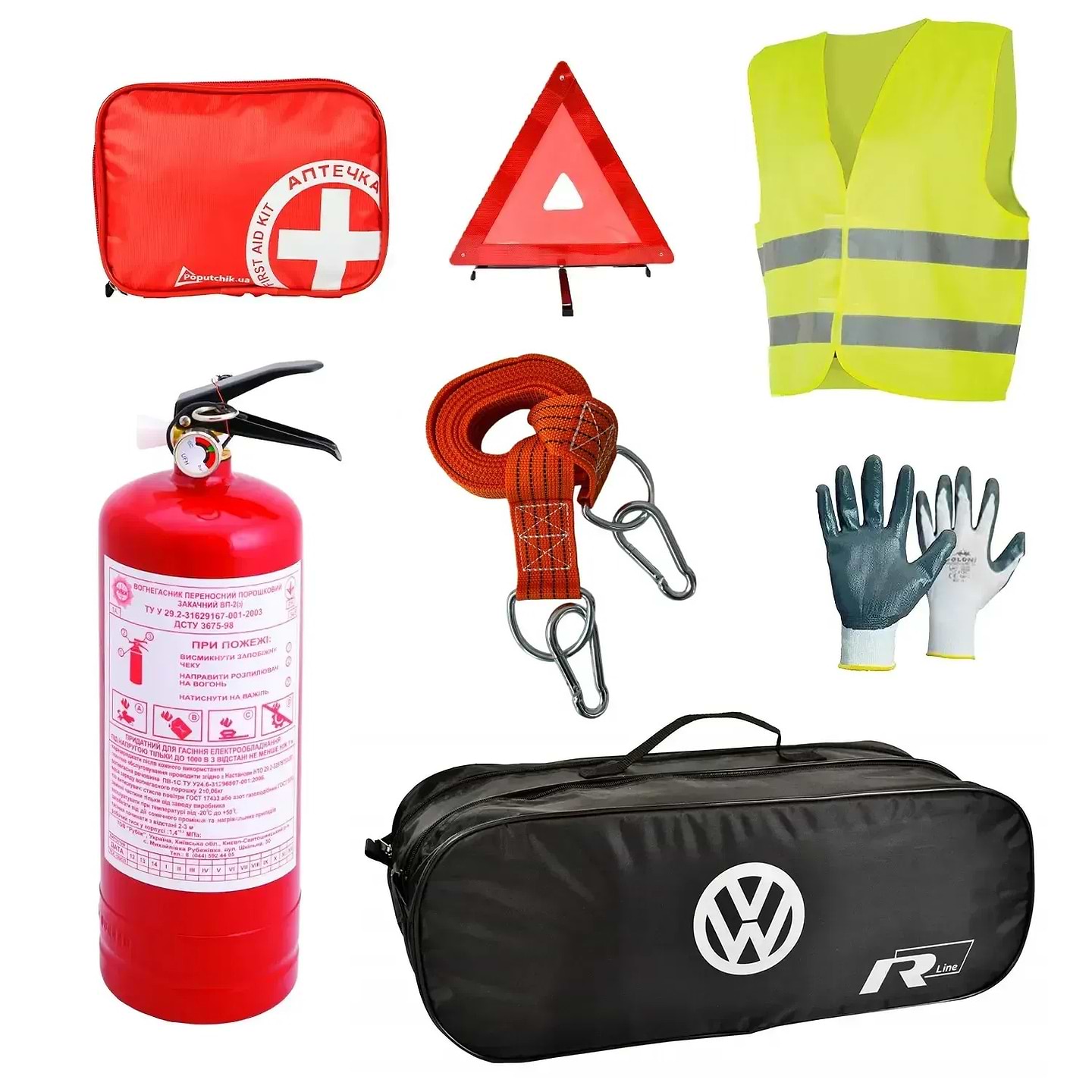 Набір для авто Poputchik Volkswagen R-Line легковий Чорна (01-133-Л)