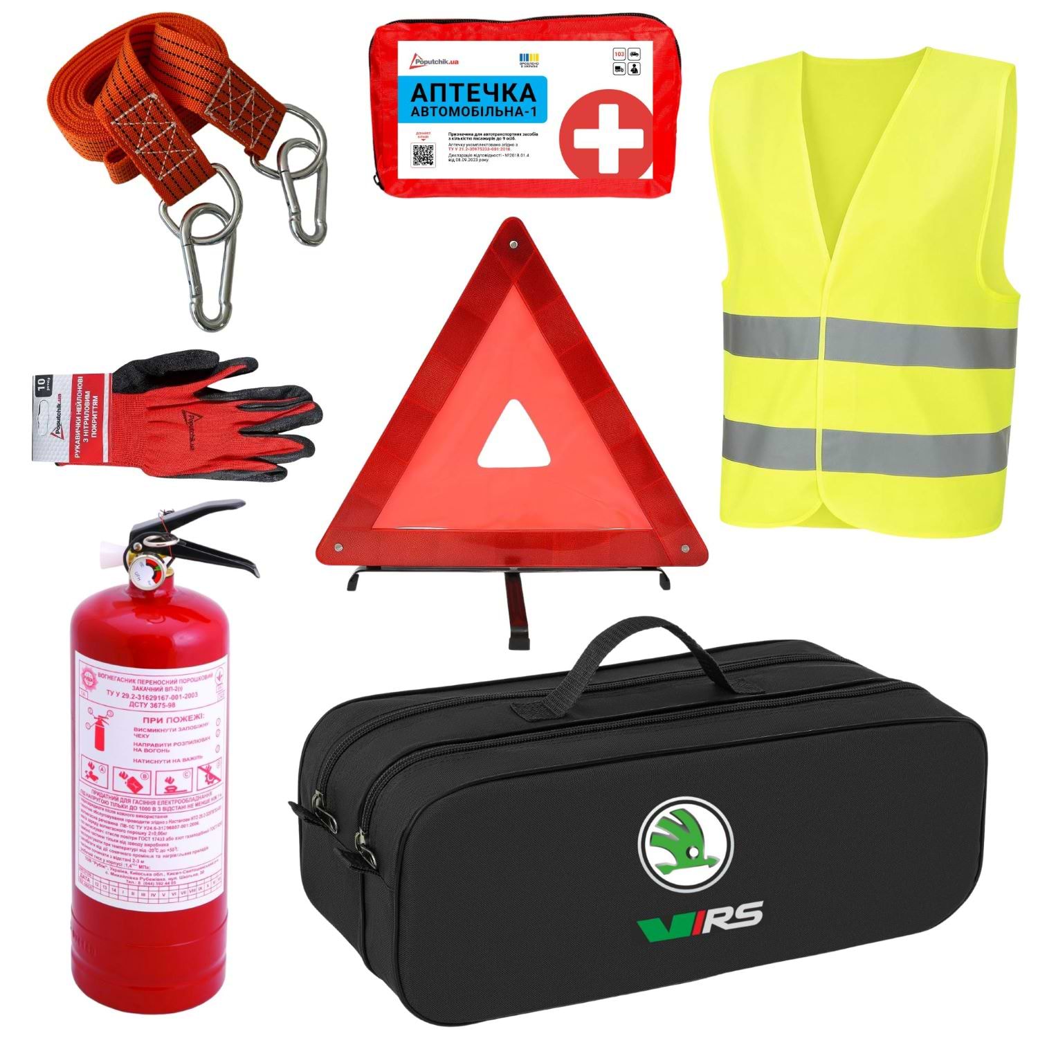 Набір для авто Poputchik Skoda RS легковий чорна (01-139-Л)