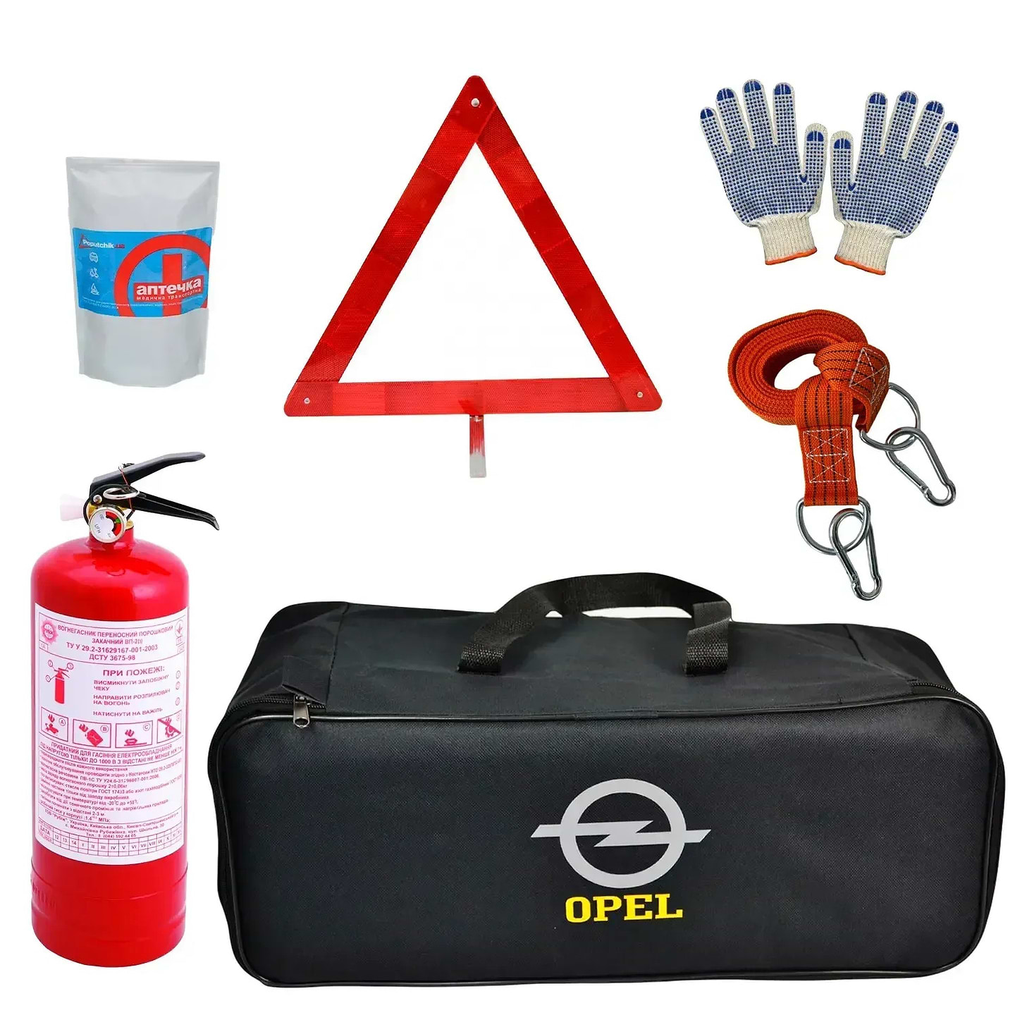 Набір для авто Poputchik технічної допомоги Базовий, Opel чорна (01-151-IS)
