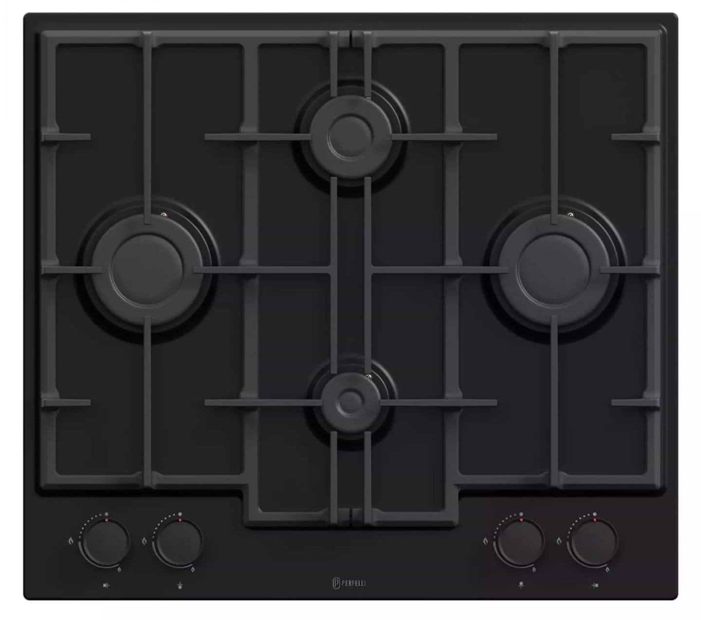 Купити Варильна поверхня газова Perfelli PERLA M60C NERO - Фото 1 Варильна поверхня газова Perfelli PERLA M60C NERO - Фото 1