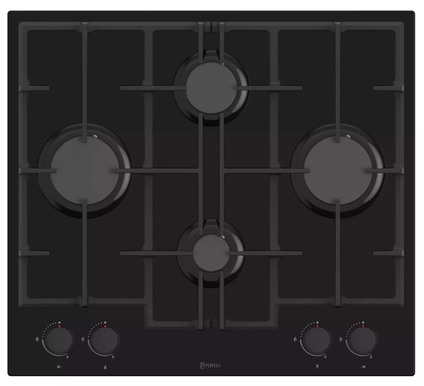 Купити Варильна поверхня газова Perfelli PERLA G60C NERO - Фото 1 Варильна поверхня газова Perfelli PERLA G60C NERO - Фото 1
