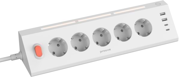 Фото - Сетевой фильтр Proove Socket (5xAC + 2xType-C + 2xUSB) 1.6m White (PSPS25002202)