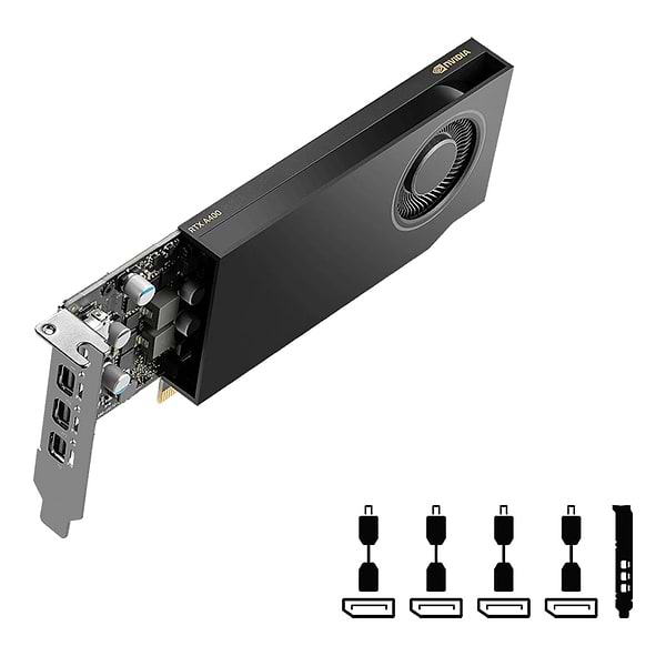 Фото - Відеокарта PNY PRO PCIE8 RTX A400 4GB/64B (VCNRTXA400-SB)