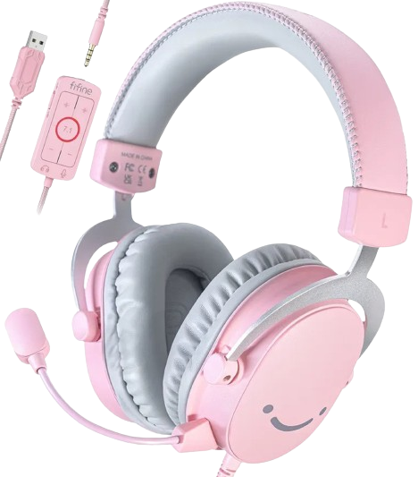 Гарнитура проводная игровая Fifine H9P Pink