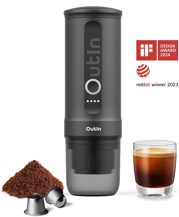 Фото - Портативная кофеварка OUTIN Space Grey в дорожном футляре OTEM-01-SG-BAG