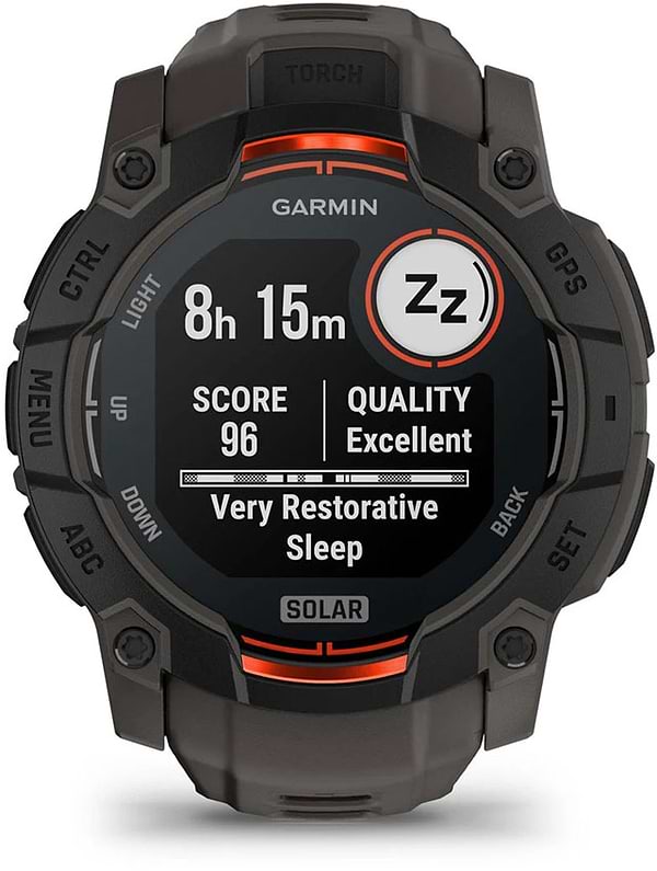 Фото - Смарт-часы Garmin Instinct 3, 50mm, Solar, Black Bezel with Charcoal Band (010-02935-00)