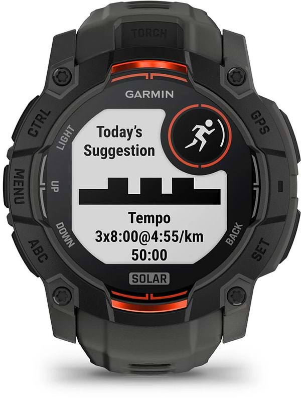 Фото - Смарт-часы Garmin Instinct 3, 50mm, Solar, Black Bezel with Charcoal Band (010-02935-00)