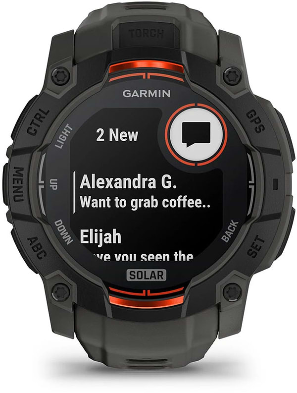 Фото - Смарт-часы Garmin Instinct 3, 50mm, Solar, Black Bezel with Charcoal Band (010-02935-00)