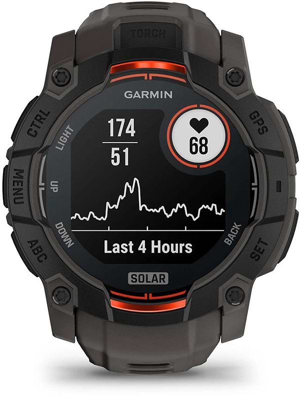 Фото - Смарт-часы Garmin Instinct 3, 50mm, Solar, Black Bezel with Charcoal Band (010-02935-00)
