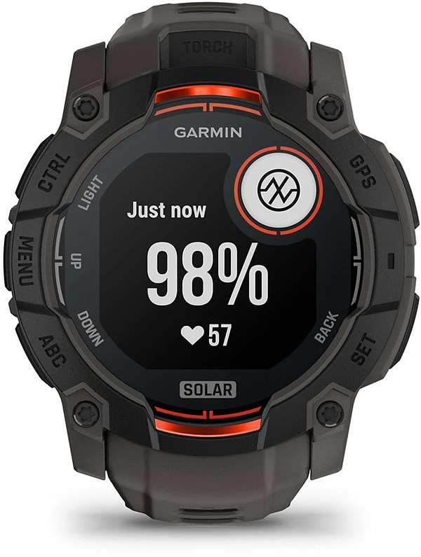 Фото - Смарт-часы Garmin Instinct 3, 50mm, Solar, Black Bezel with Charcoal Band (010-02935-00)