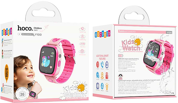 Фото - Детские часы HOCO Y100 Pink (6942007625647)