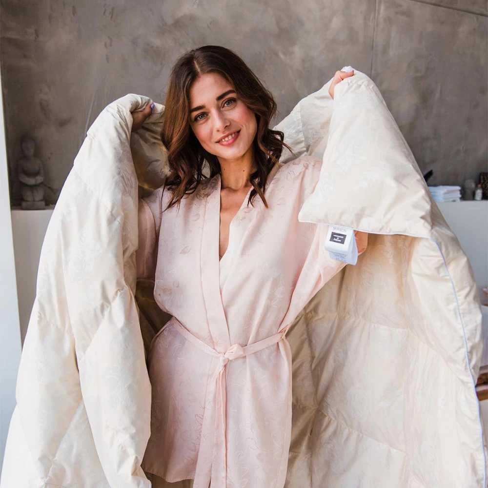 Фото - Ковдра зимова двоспальна MirSon Пух Екстра 042 172x205 см (2200000002716)