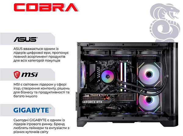 Фото - Системный блок Cobra Gaming (A98X3D.64.S20.57T.21793)