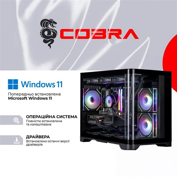 Фото - Системний блок Cobra Gaming Windows 11 Home (A98X3D.64.S1.56.21731W)