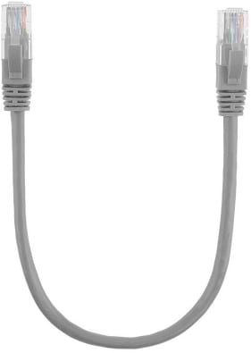 Кабель патч-корд Ritar Cat.5e RJ-45 0.3m Gray (PCR-CU/0.3G / 01135)