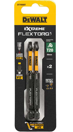 Біта для викрутки DeWALT IMPACT TORSION 2 шт. (DT70568T)