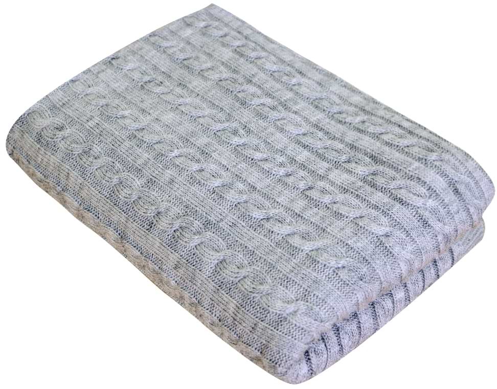 Плед євро SOFT коси Сірий 220х240 (013970)