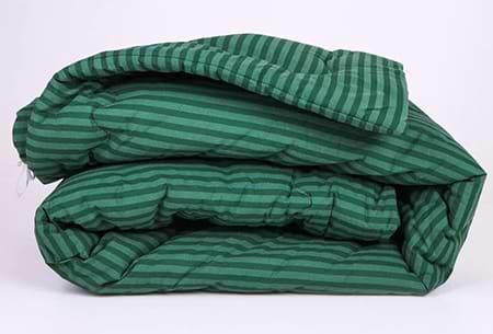 Ковдра демісезонна двоспальна євро MirSon №131 Сolor Fun Line 17-0612 Stripe Emerald Bamboo 220х240 см +нав 2 шт. (2200010857863)