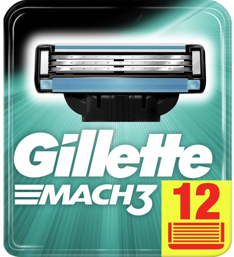 Картридж для станка чоловічого Gillette Mach 3 12 шт. (3014260323240) - Фото 1