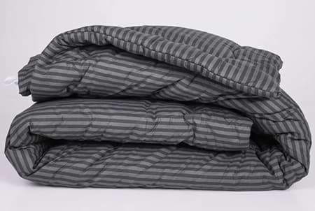 Ковдра літня двоспальна євро MirSon №157 Сolor Fun Line 17-0611 Stripe Black Bamboo 220х240 см +нав 2 шт. (2200010858266)