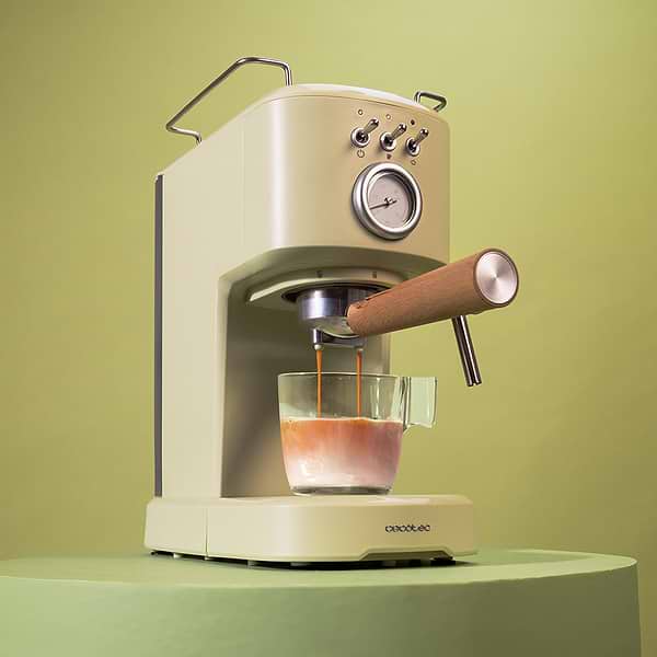 Фото - Кофеварка рожковая Cecotec Power Espresso 20 Retro Green (CCTC-01723)