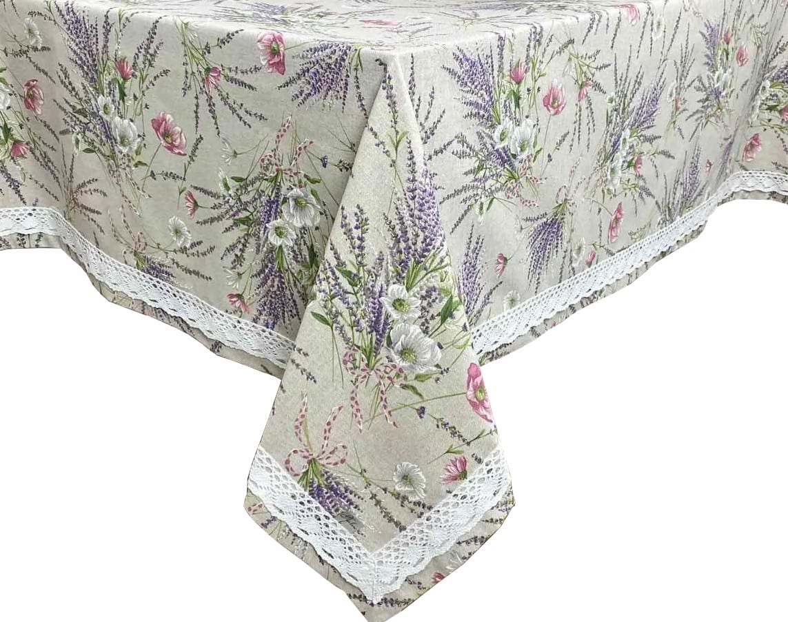 Скатертина квадратна Прованс 85х85 "Grosso"з мереживом (017539)