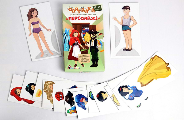 Фото - Настольная игра (3-4 года) Умняшка Одевалка "Персонажи" (1906)