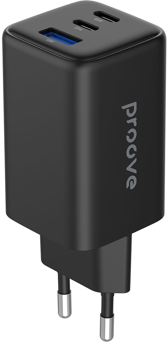 Фото - Мережевий зарядний пристрій Proove Pocket GaN 65W (2Type-C + USB) Black (WCPG65121201) Фото - Мережевий зарядний пристрій Proove Pocket GaN 65W (2Type-C + USB) Black (WCPG65121201)