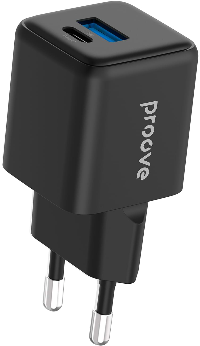 Сетевое зарядное устройство Proove Pocket GaN 25W Type-C + USB black (WCPG25111201) - Фото 1